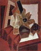 The composition having rose Juan Gris